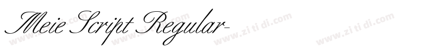 Meie Script Regular字体转换